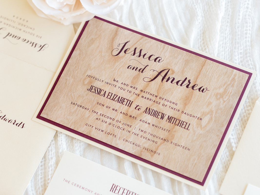 real-cherry-wood-wedding-invitation-layered-with-opal-champagne-shimmer-and-burgundy-rustic-barn-wood_1