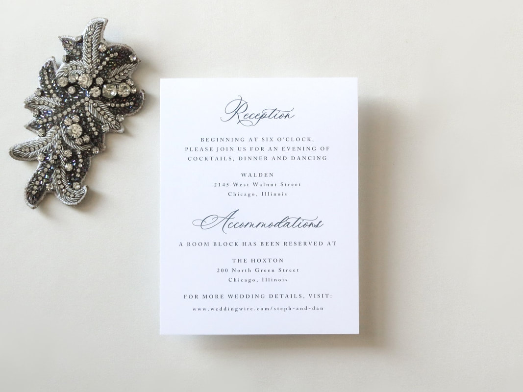 Romantic Monogram Wedding Invitation