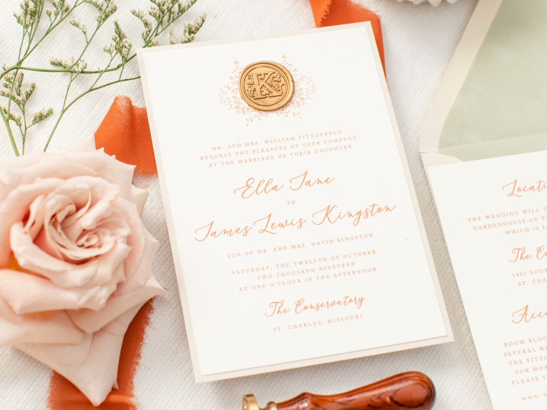 exuberant-ivory-gold-wax-seal-floral-laurel-wreath-design-monogram-velvet-envelope-liner-crest-wedding-invitation