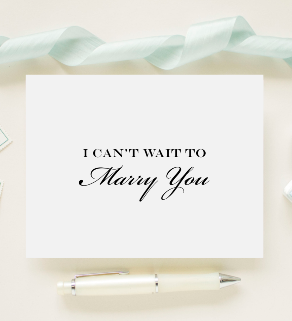 Bridal Party Card Romantic Wedding Day Card Groom Wedding Card FE27 PERSONALISED Pen Script 'I Do' Wedding Card To My Groom